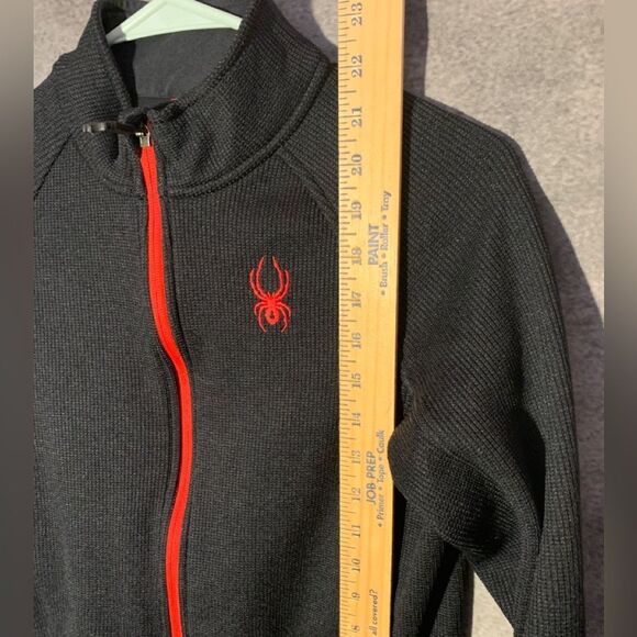 Spyder Black Jacket with Red Accents Boys Sz 10/12 - Picture 4 of 8